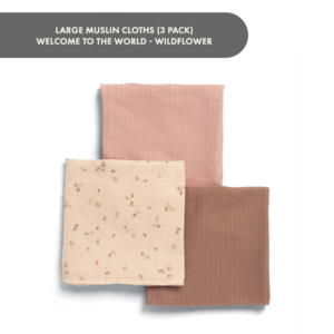 Large Muslin Cloths (3 Pack) - Welcome to the World Wildflower