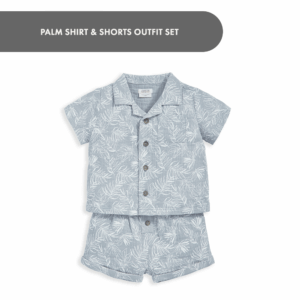 Palm Shirt & Shorts Outfit Set