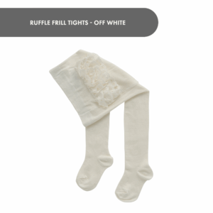 Ruffle Frill Tights - Off White