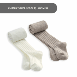 Knitted Tights (Set of 2) - Oatmeal