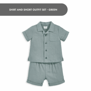 Shirt and Short Outfit Set - Green