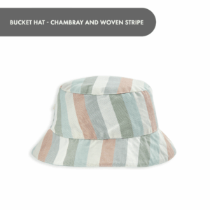 Bucket Hat - Chambray and Woven Stripe
